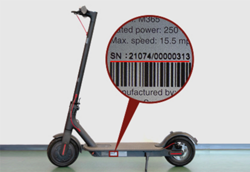 Número de serie Xiaomi M365